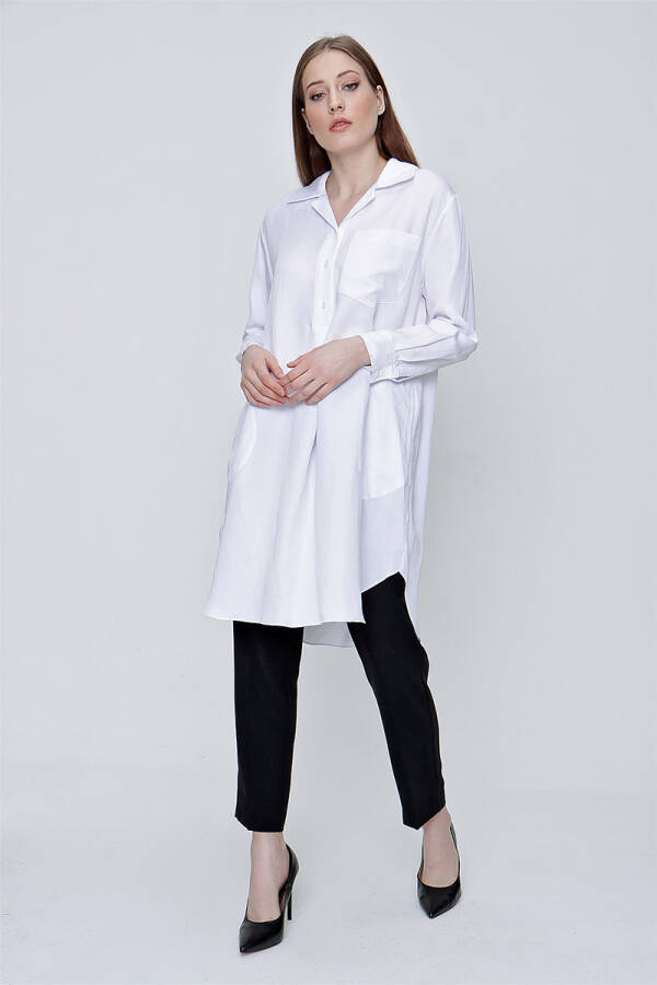 Beyaz Lyocel Tunik - 2