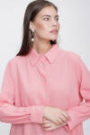 Pembe Kolları Düğme Detaylı Tunik - 6