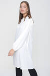 Ekru Omuzları Büzgü Detaylı Tunik - 5
