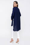 Lacivert Grogren Detaylı Tunik - 6