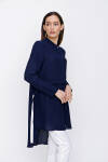 Lacivert Grogren Detaylı Tunik - 2