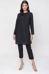 Siyah Coton Jüpon Tunik - 2