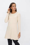 Bej Fitilli Örme Tunik - 5