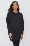 Siyah Manşet Ve Etek Ucu Detaylı Örme Tunik - 2