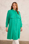 Yeşil Rüzgarlık Detaylı Tunik - 1