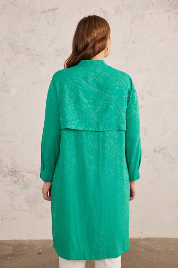 Yeşil Rüzgarlık Detaylı Tunik - 6