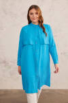 Mavi Rüzgarlık Detaylı Tunik 