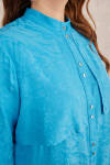 Mavi Rüzgarlık Detaylı Tunik - 5