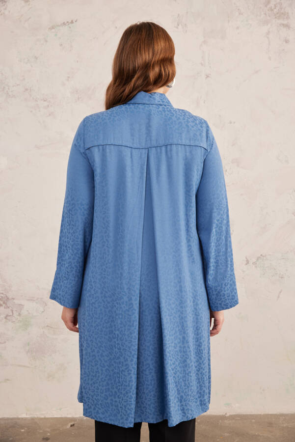 İndigo Jakarlı Leopar Tunik - 6