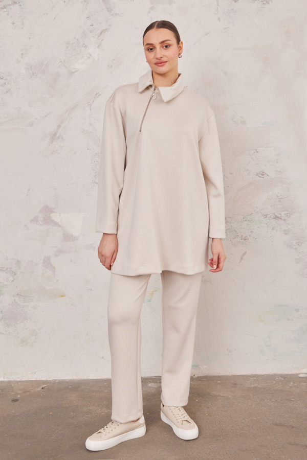 Taş Fermuar Detaylı Sweat - 2