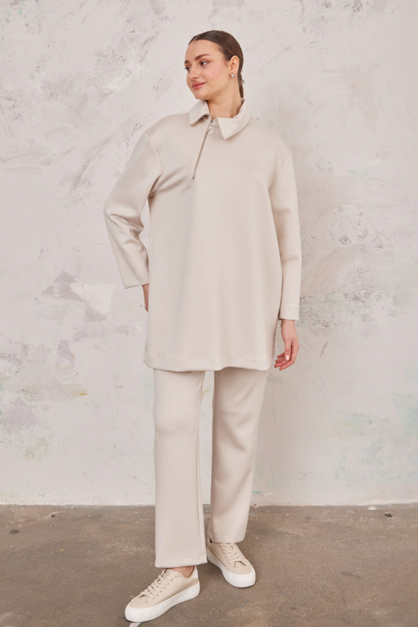 Taş Fermuar Detaylı Sweat - 5