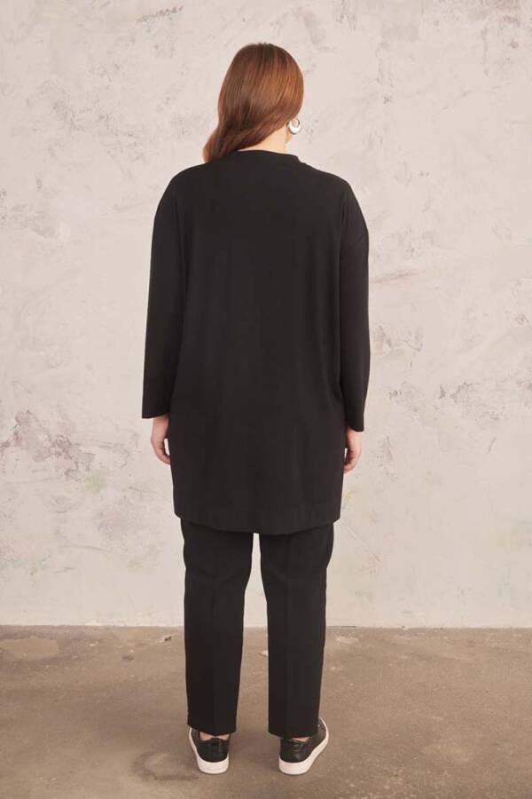Siyah Fermuar Detaylı Spor Tunik - 7