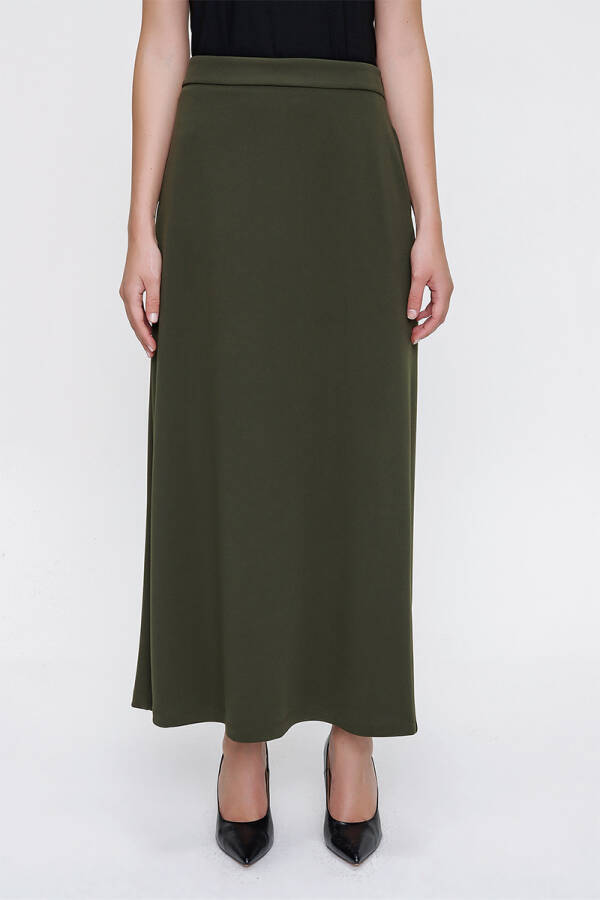 Yeşil Esnek Kumaş Etek - 3