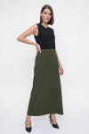 Yeşil Esnek Kumaş Etek - 4