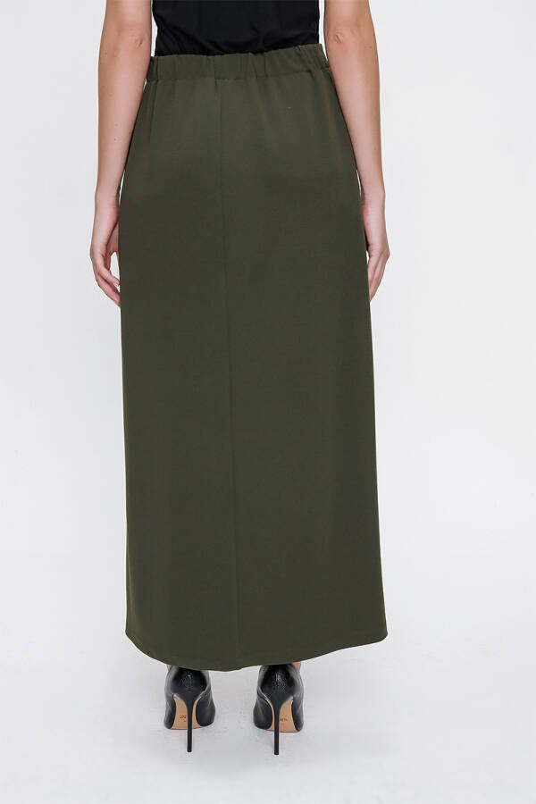 Yeşil Esnek Kumaş Etek - 5