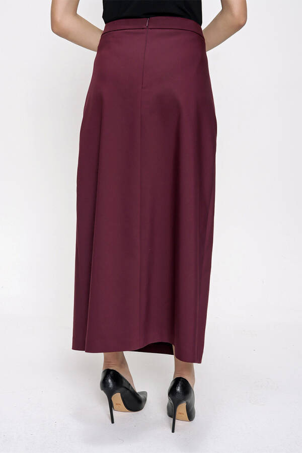 Mürdüm Fermuar Detaylı Spor Etek - 4