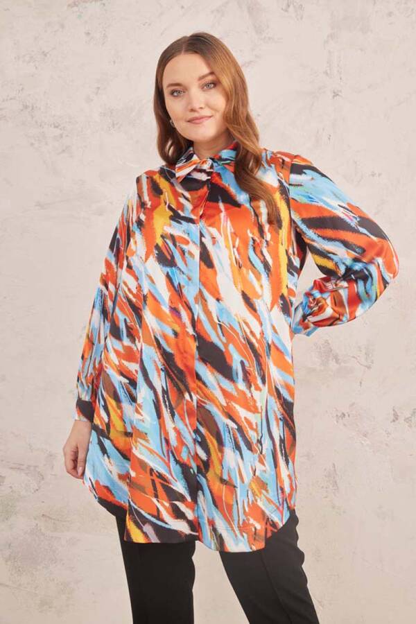 Mavi Desenli Tunik - 6