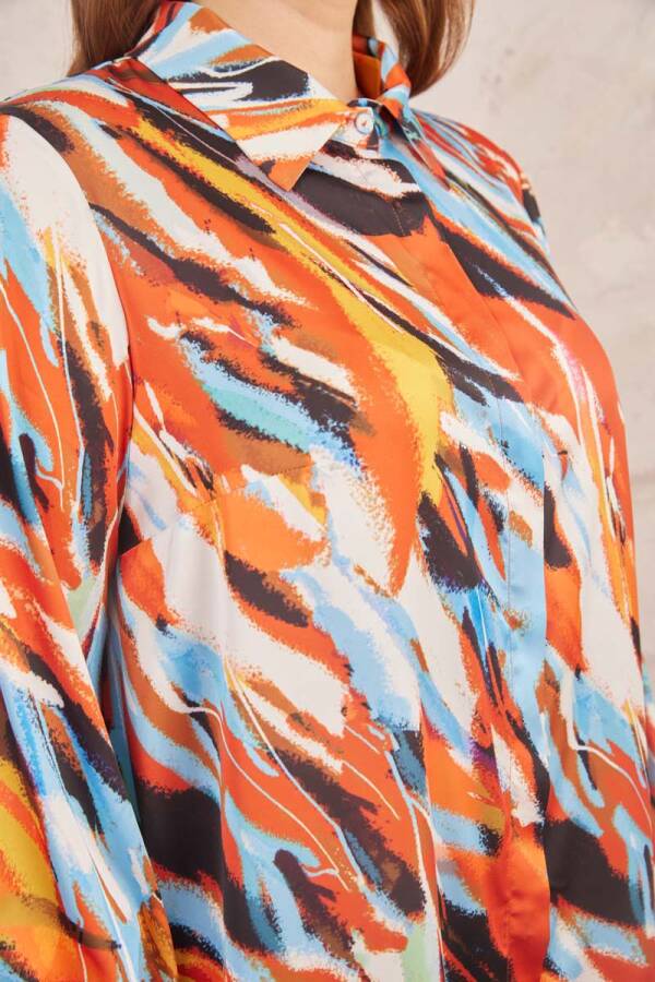 Mavi Desenli Tunik - 7