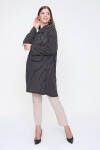 Siyah Yarım Patlı Örme Tunik - 7