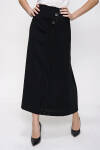 Siyah Deri Biyeli Etek - 6