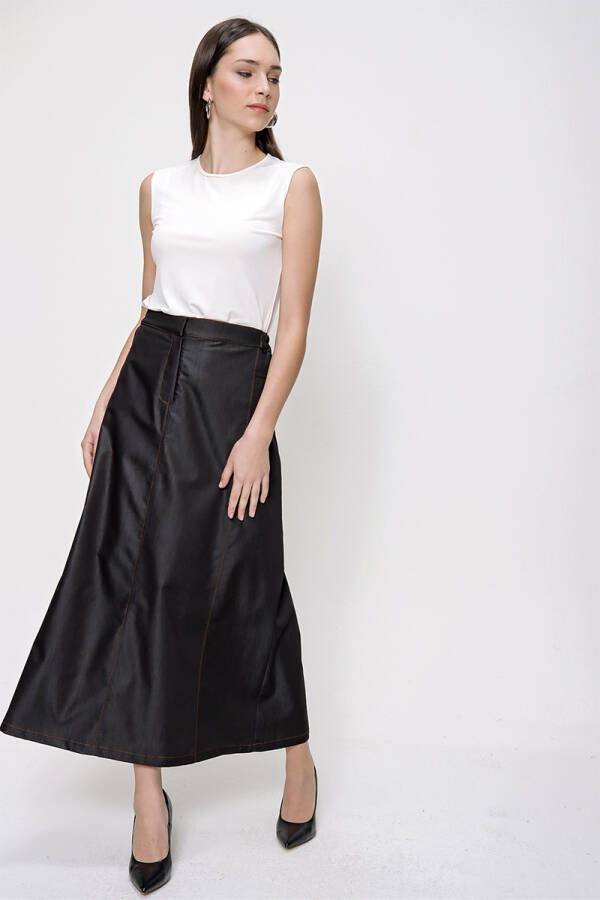 Siyah Denim Etek - 2