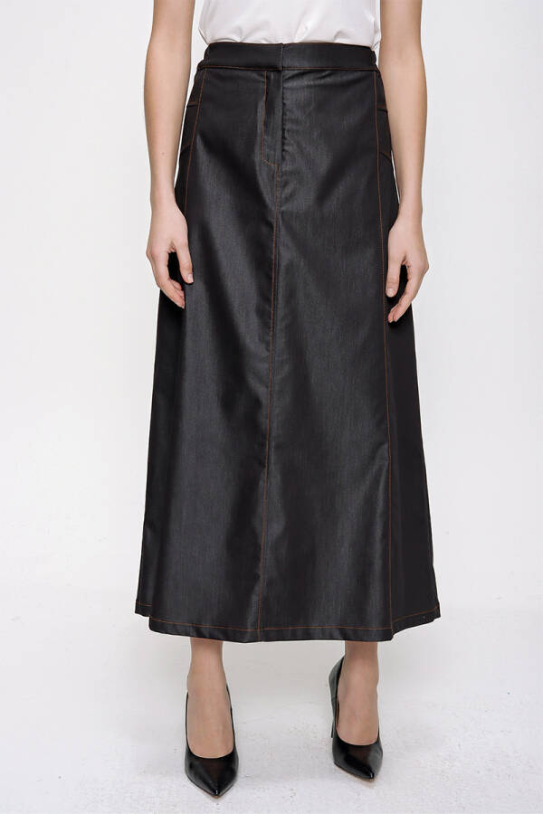 Siyah Denim Etek - 6