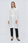 Beyaz Hakim Yaka Tunik - 2