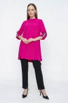 Fuşya Apolet Detaylı Tunik - 1