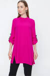 Fuşya Apolet Detaylı Tunik - 2