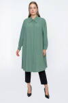 Yeşil Yaka Detaylı Klasik Tunik - 1