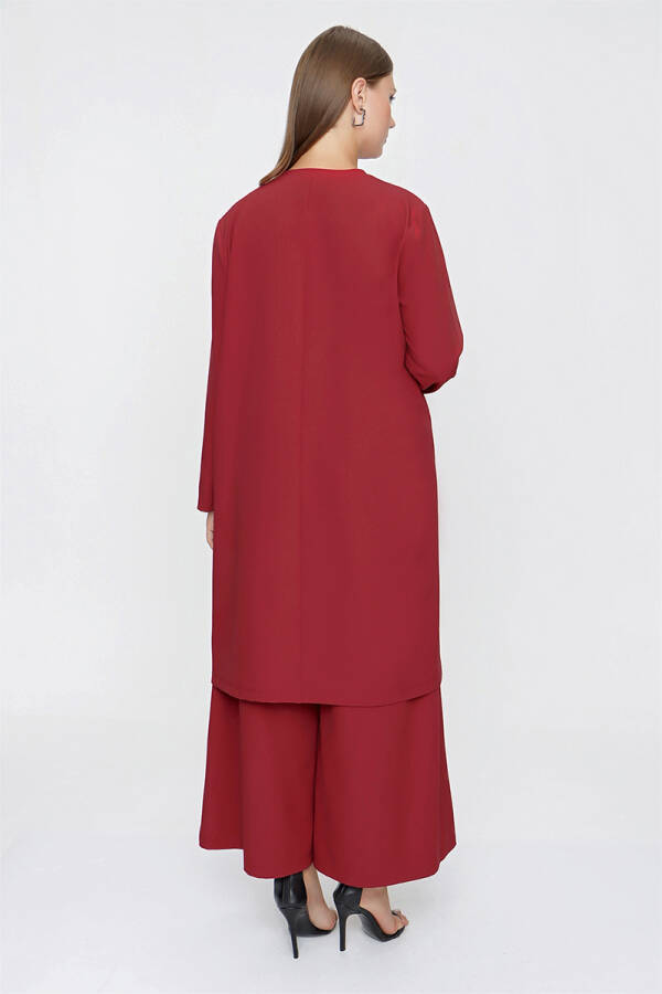 Bordo Aksesuarları Çıkarılabilir Likralı Tunik - 6