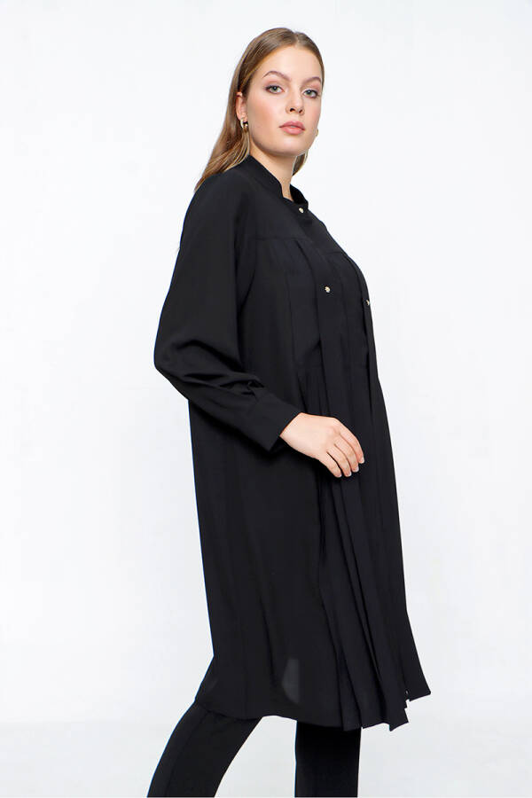 Siyah Pilise Tunik - 4