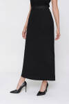 Siyah Kemeri Güpür Detaylı Etek - 4