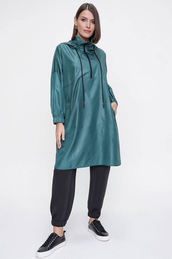 Nefti Kapüşonlu Üstten Giyilen Yağmurluk - 1