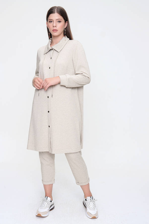 Bej Melanjlı Örme Kap - 2