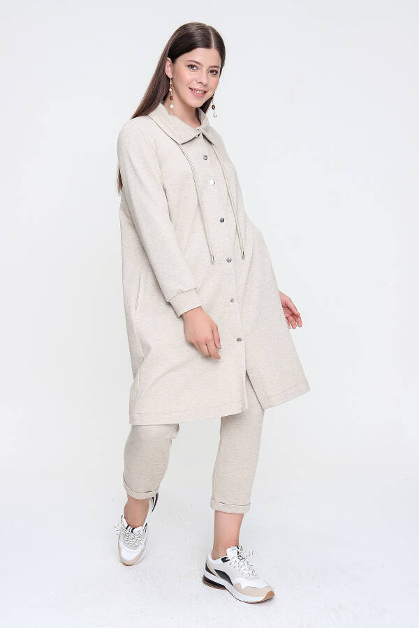 Bej Melanjlı Örme Kap - 5