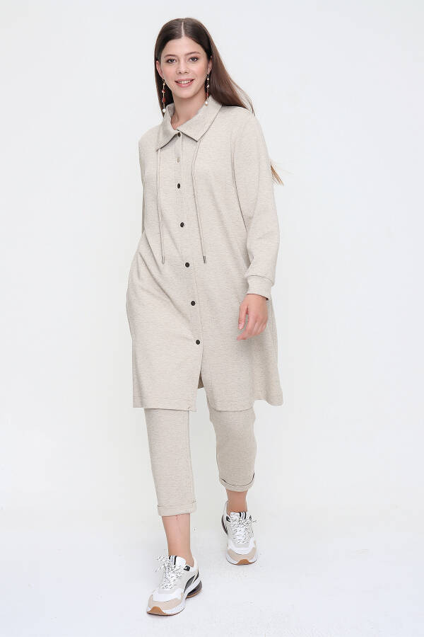 Bej Melanjlı Örme Kap - 6