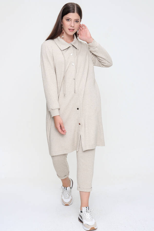 Bej Melanjlı Örme Kap - 7