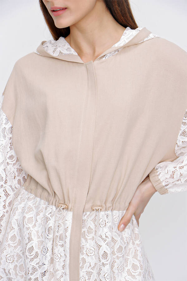 Ekru Dantel Garnili Kap - 4