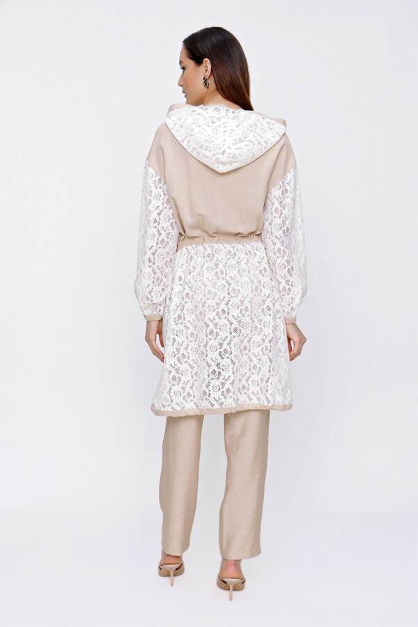 Ekru Dantel Garnili Kap - 5