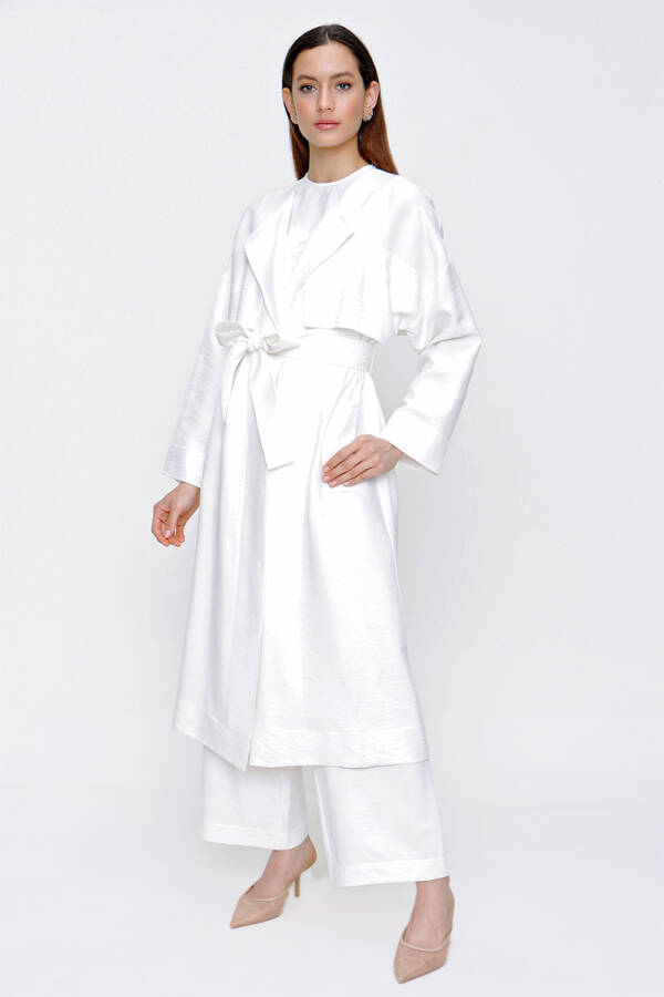 Ekru Rüzgarlık Detaylı Kap - 1