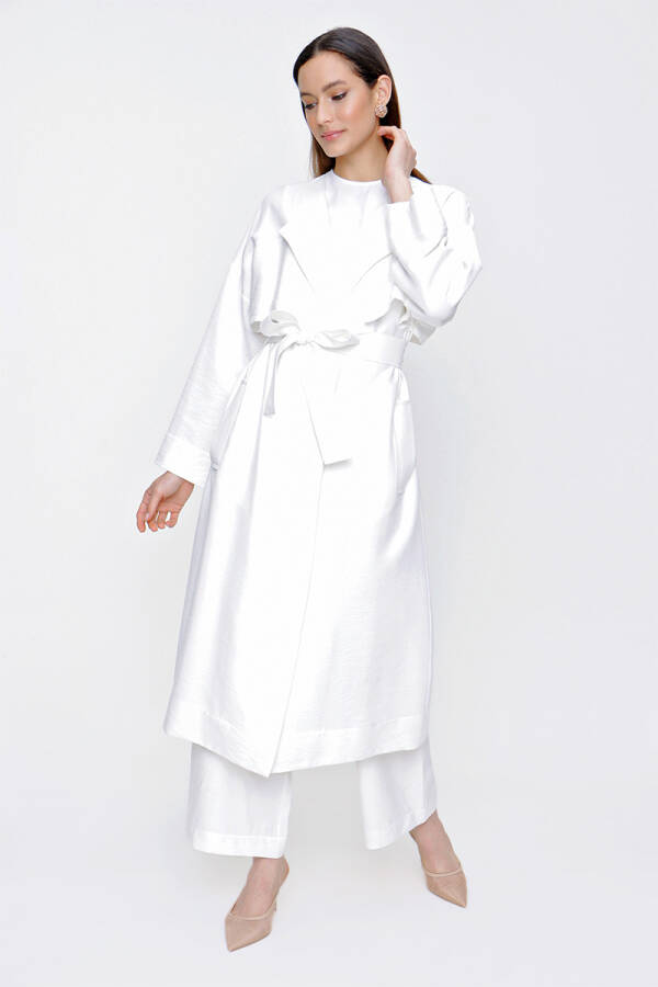 Ekru Rüzgarlık Detaylı Kap - 2