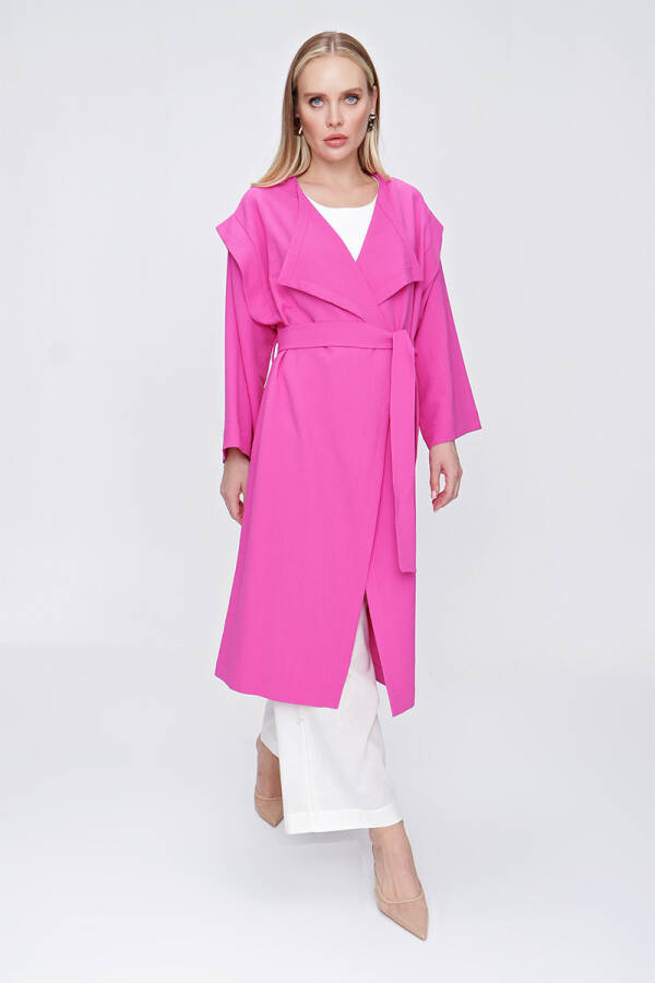 Fuşya Ağaç Kabuğu Desen Kap - 4