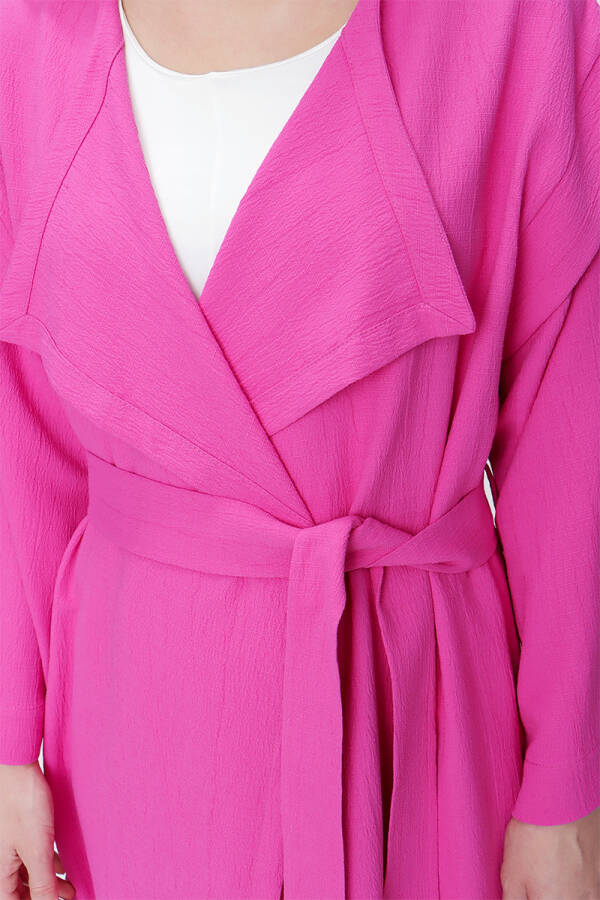 Fuşya Ağaç Kabuğu Desen Kap - 5