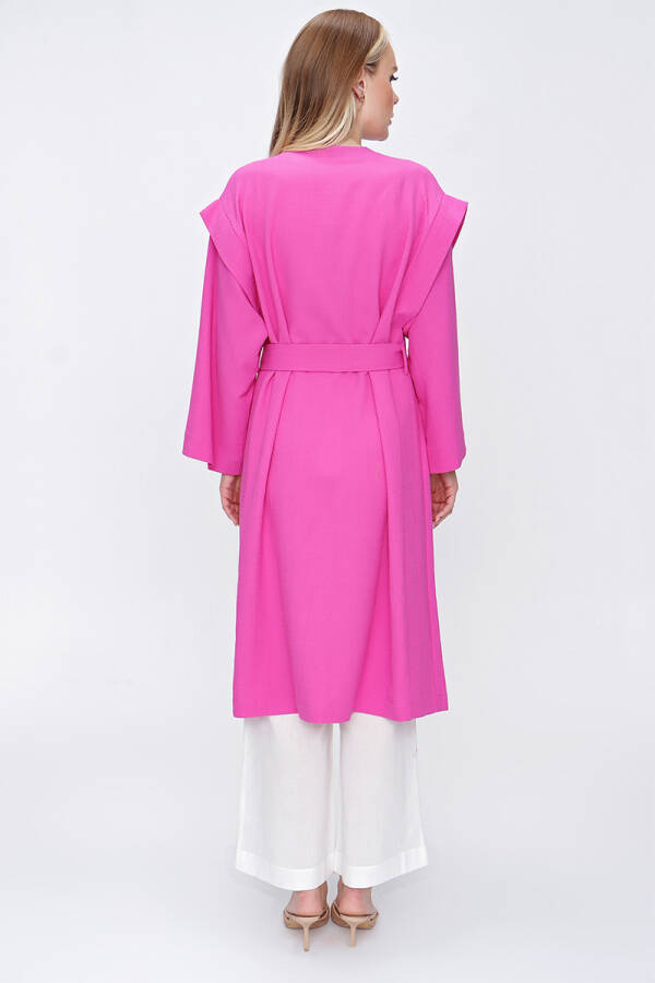 Fuşya Ağaç Kabuğu Desen Kap - 6