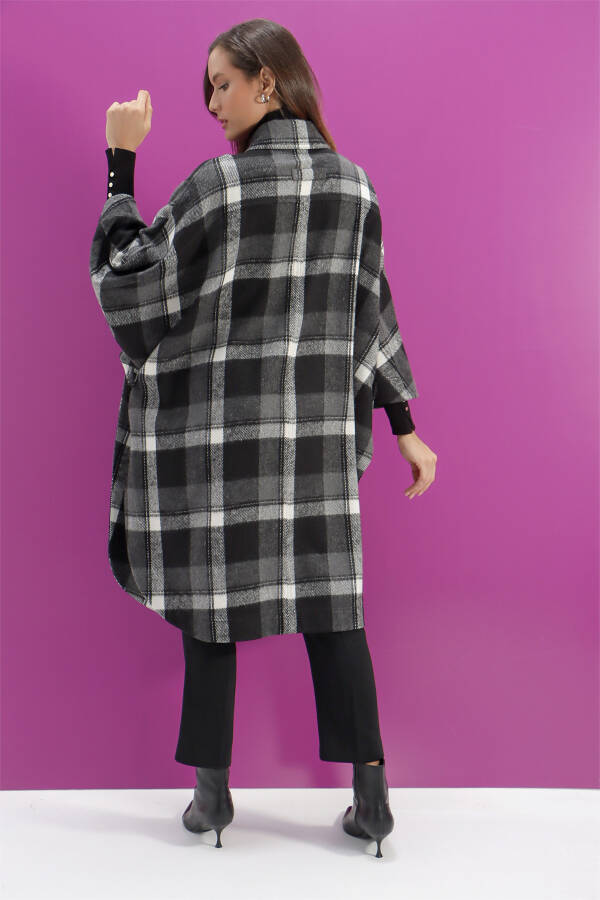 Antrasit Gömlek Yaka Pelerin - 6