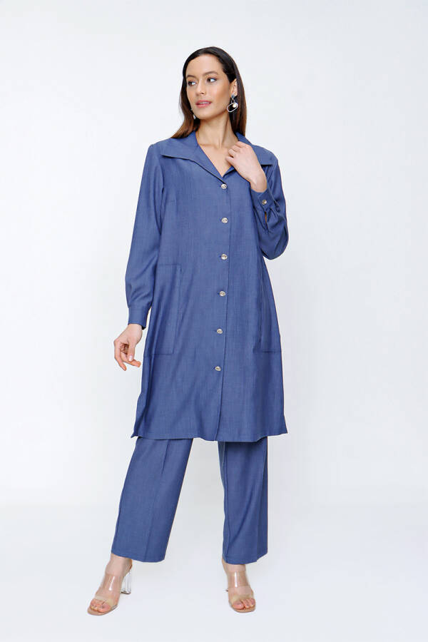 Mavi Tencel Kumaş Kap - 5