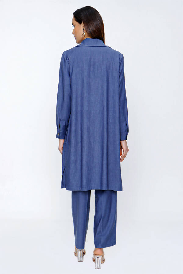 Mavi Tencel Kumaş Kap - 6