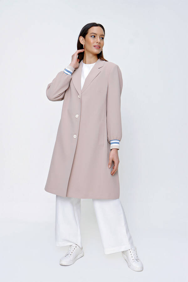 Bej Ribana Detaylı Kap - 1