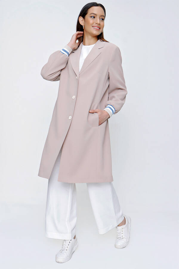 Bej Ribana Detaylı Kap - 3